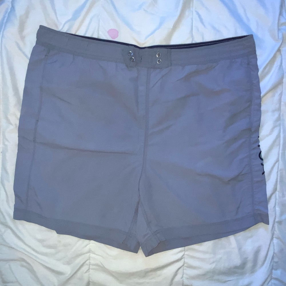 Nautical men's gray swim trunks, perfect condition, no drawstring, size M,